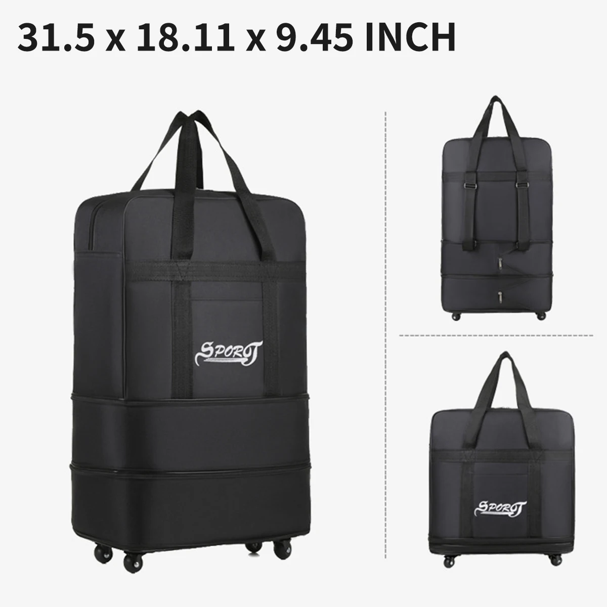 Expandable Rolling Duffel Bag Suitcases - Image 10