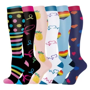 Women's 6-Pack Mid-Calf Compression Socks Bundle - Thumbnail Image 16