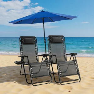 Portable Recliner Camping Patio Outdoor - Thumbnail Image 1