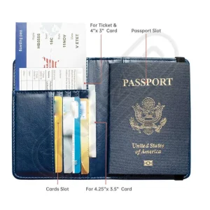 (PU Leather) Passport Holder Wallet - RFID- - Thumbnail Image 3