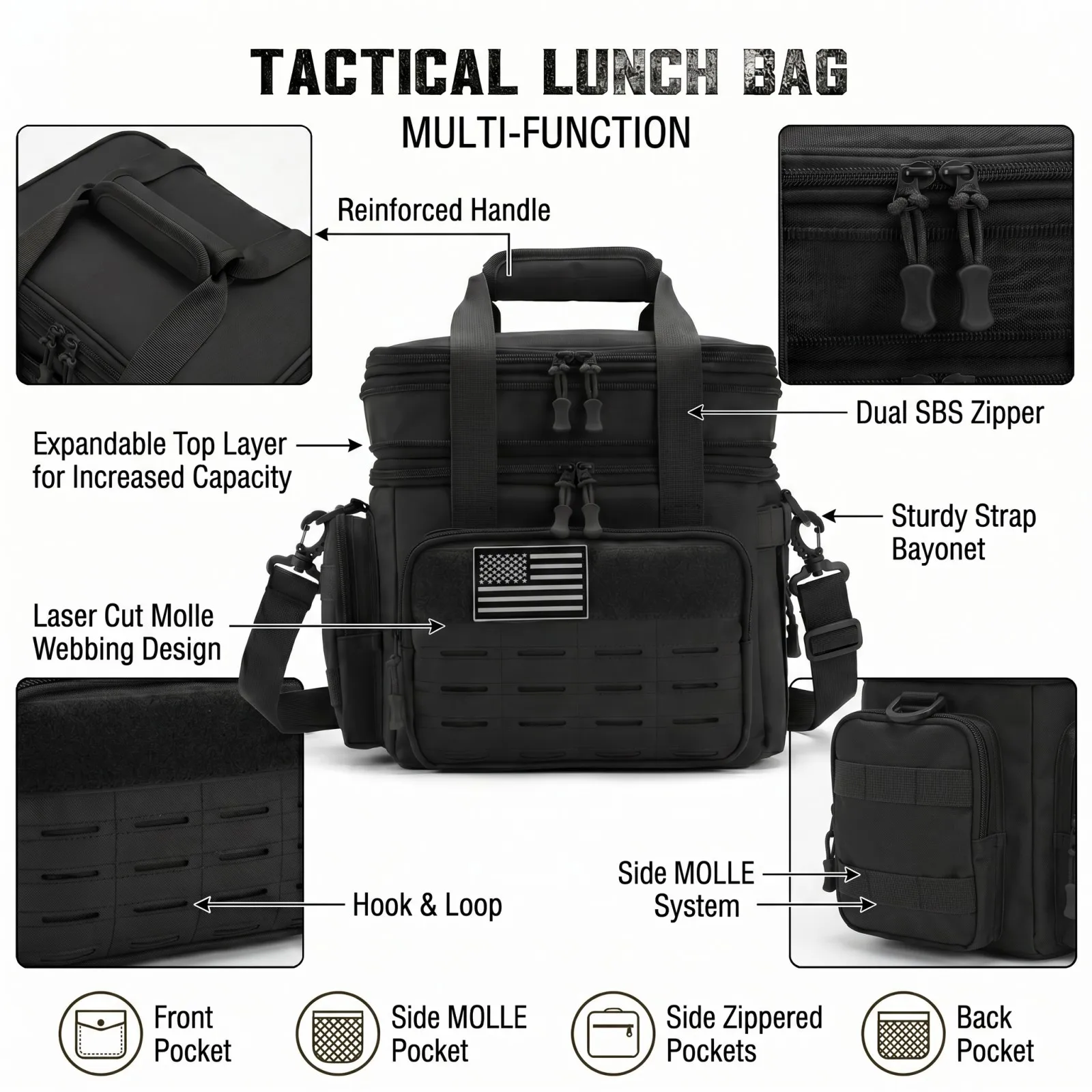 Insulated Lunch Bag Tactical Cooler Box - Image 4