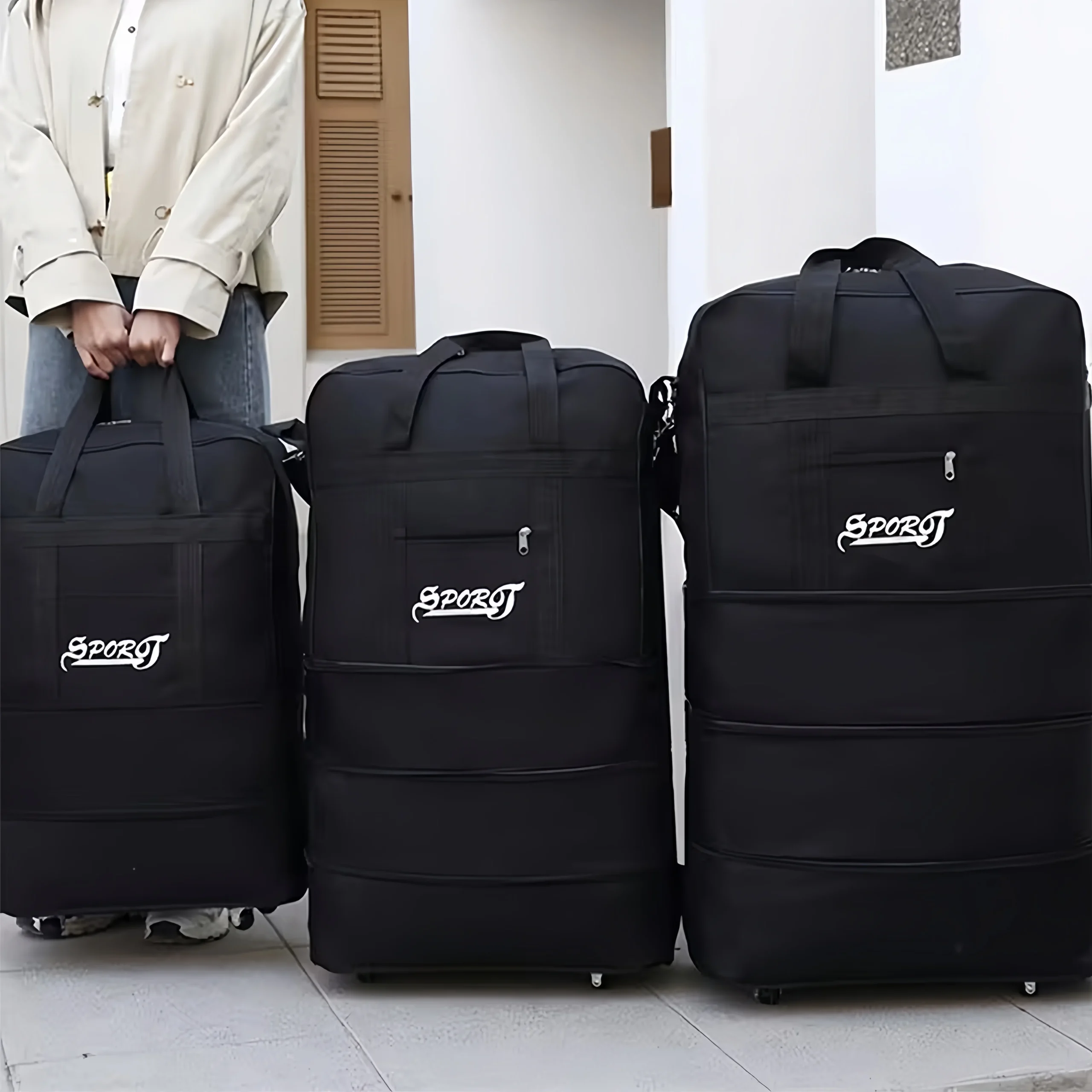 Expandable Rolling Duffel Bag Suitcases - Image 3