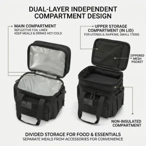 Insulated Lunch Bag Tactical Cooler Box - Thumbnail Image 5