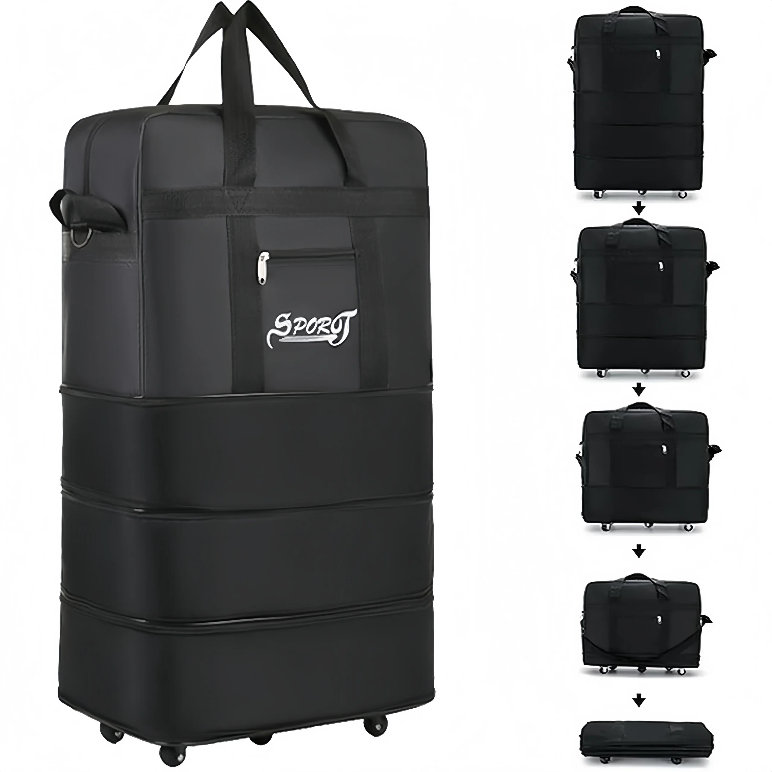 Expandable Rolling Duffel Bag Suitcases - Image 1