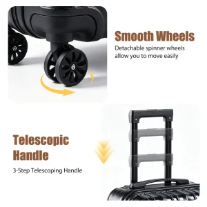 2 Piece Hardside Luggage Set - 20 Inch - Thumbnail Image 4