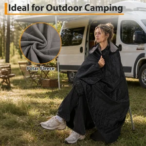 Hooded Camping Blanket, 78.74"×55.12" - Thumbnail Image 2