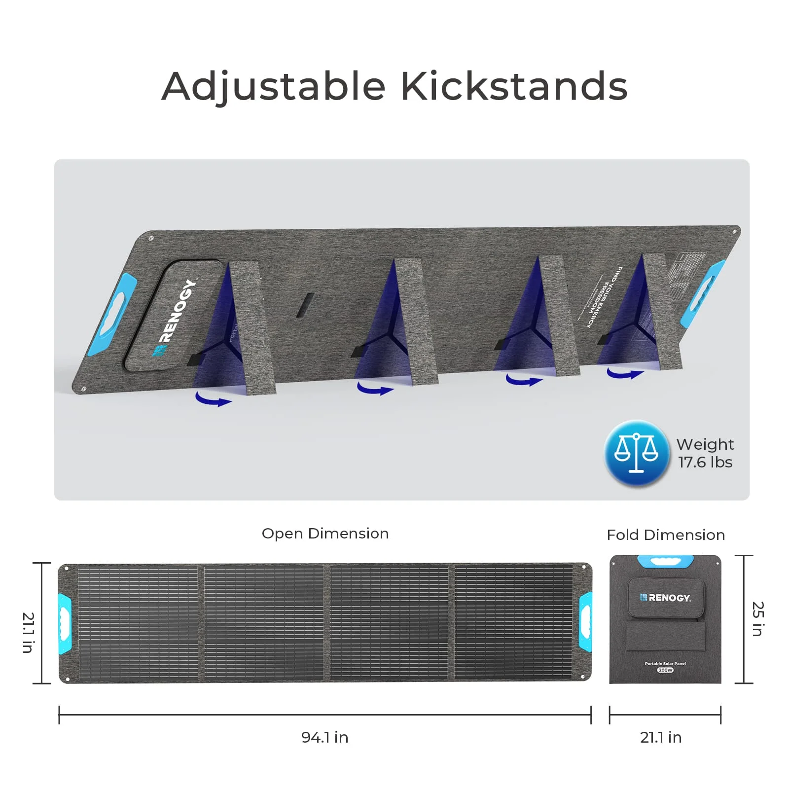 Renogy 200W Portable Solar Panel, - Image 5