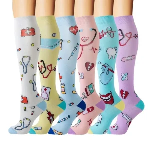 Women's 6-Pack Mid-Calf Compression Socks Bundle - Thumbnail Image 35