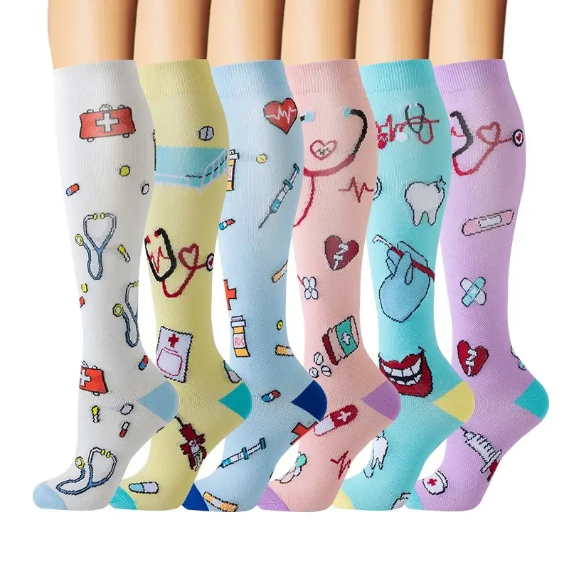 Women's 6-Pack Mid-Calf Compression Socks Bundle - Image 35
