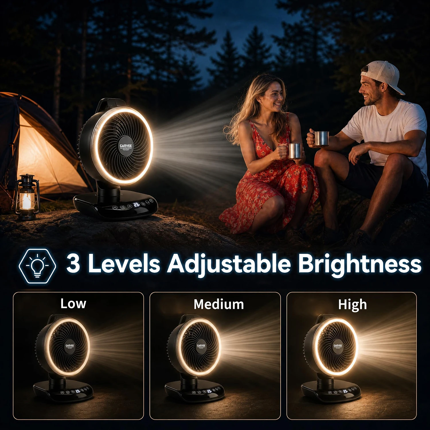 Portable Camping Fan Rechargeable Battery - Image 3