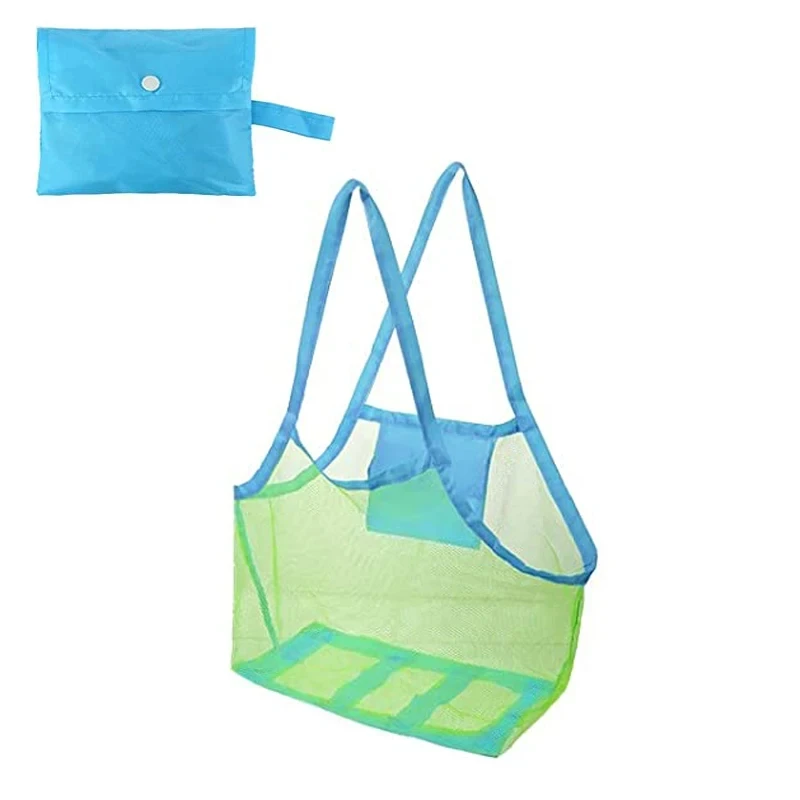 Multicolor Large Mesh Beach Bag, - Image 5