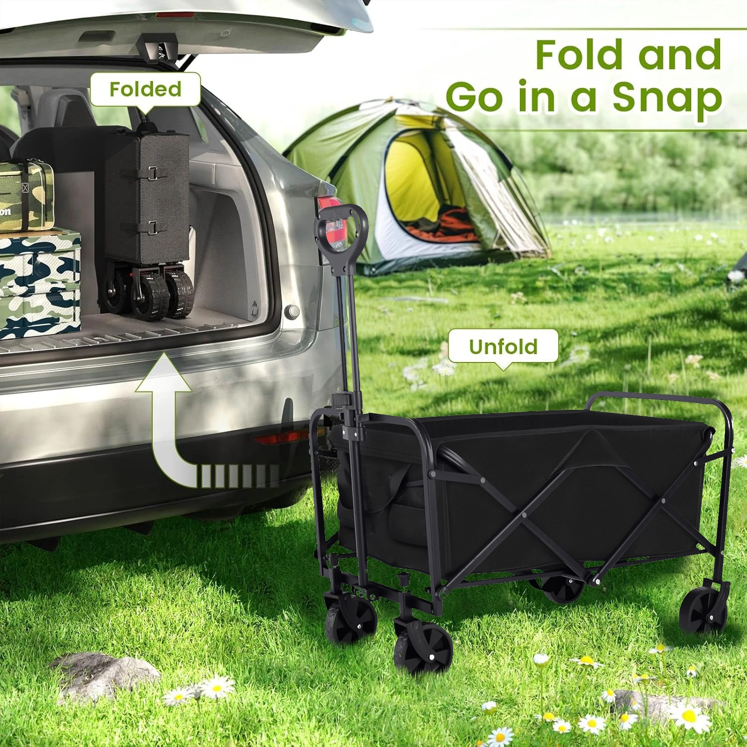 Heavy Duty Wagon Carts Foldable - Image 6