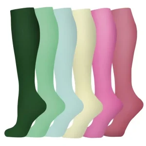 Women's 6-Pack Mid-Calf Compression Socks Bundle - Thumbnail Image 56