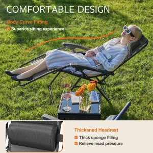 Portable Recliner Camping Patio Outdoor - Thumbnail Image 3