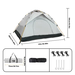 PAKICETUS 2-4 Person windproof Tents, - Thumbnail Image 8