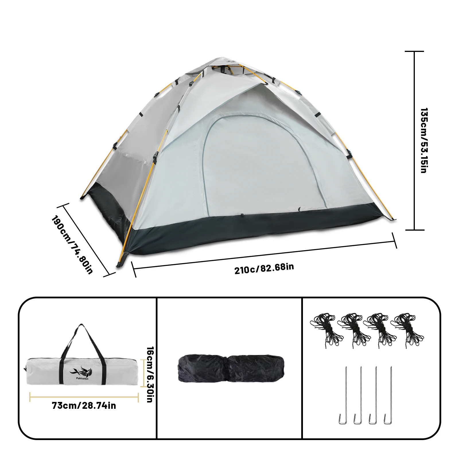PAKICETUS 2-4 Person windproof Tents, - Image 8