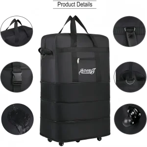 Expandable Rolling Duffel Bag Suitcases - Thumbnail Image 6