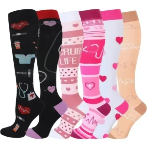 Women's 6-Pack Mid-Calf Compression Socks Bundle - Thumbnail Image 41