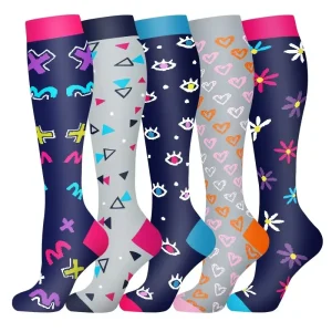 Women's 6-Pack Mid-Calf Compression Socks Bundle - Thumbnail Image 17