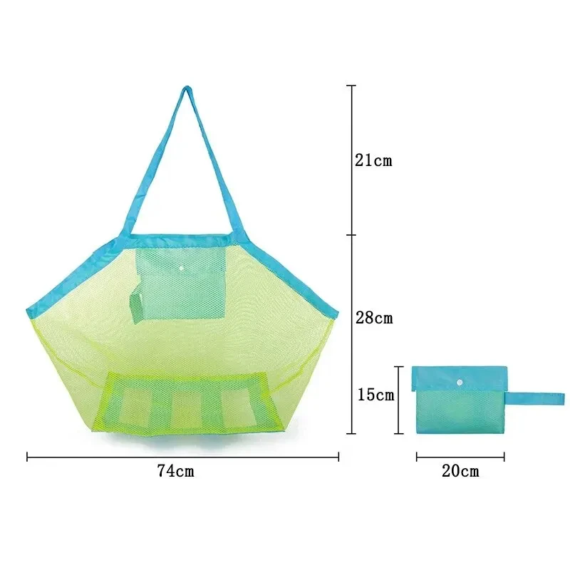 Multicolor Large Mesh Beach Bag, - Image 4