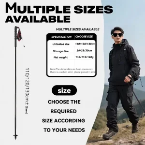 2PCs Carbon Fiber Foldable 5-Sections - Thumbnail Image 4