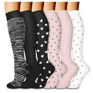 Women's 6-Pack Mid-Calf Compression Socks Bundle - Thumbnail Image 5