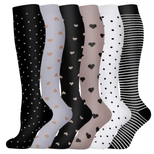 Women's 6-Pack Mid-Calf Compression Socks Bundle - Thumbnail Image 24