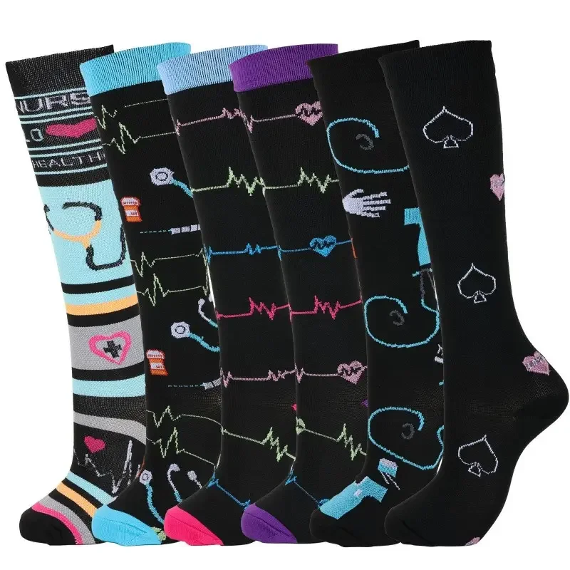 Women's 6-Pack Mid-Calf Compression Socks Bundle - Image 46