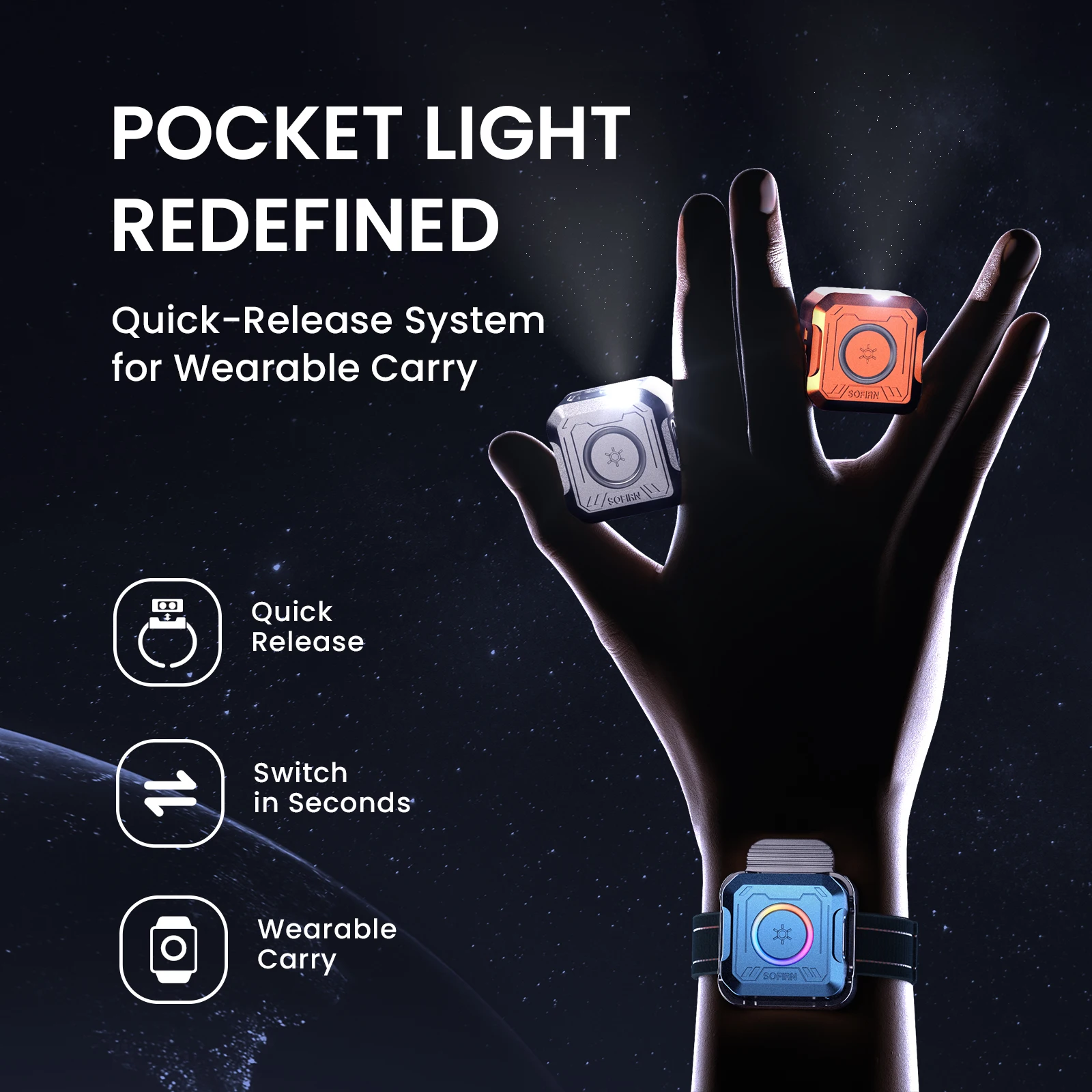Pocket Flashlight Light Magnetic Wrist - Image 4