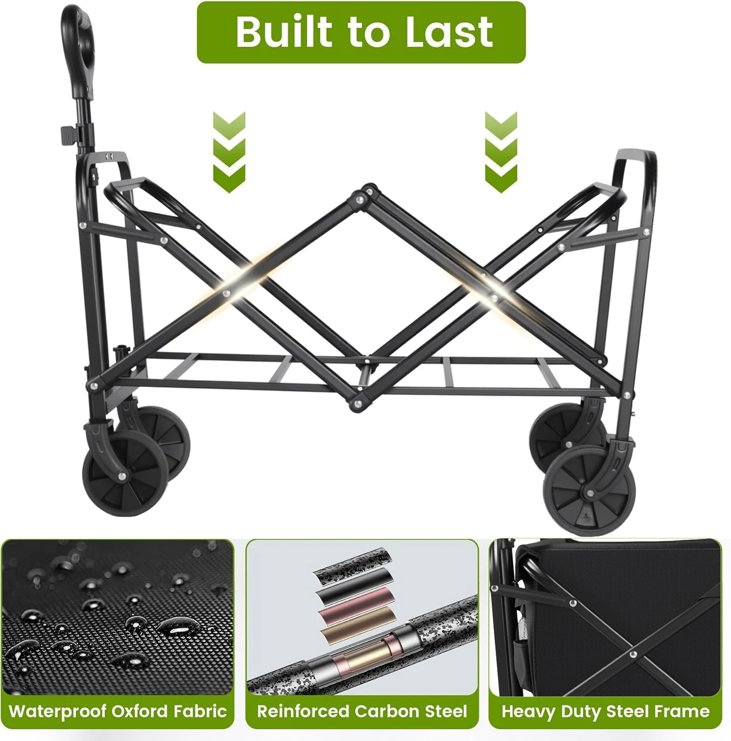 Heavy Duty Wagon Carts Foldable - Image 3