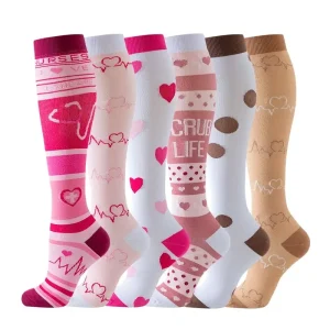 Women's 6-Pack Mid-Calf Compression Socks Bundle - Thumbnail Image 9