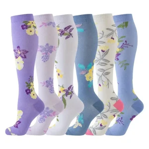 Women's 6-Pack Mid-Calf Compression Socks Bundle