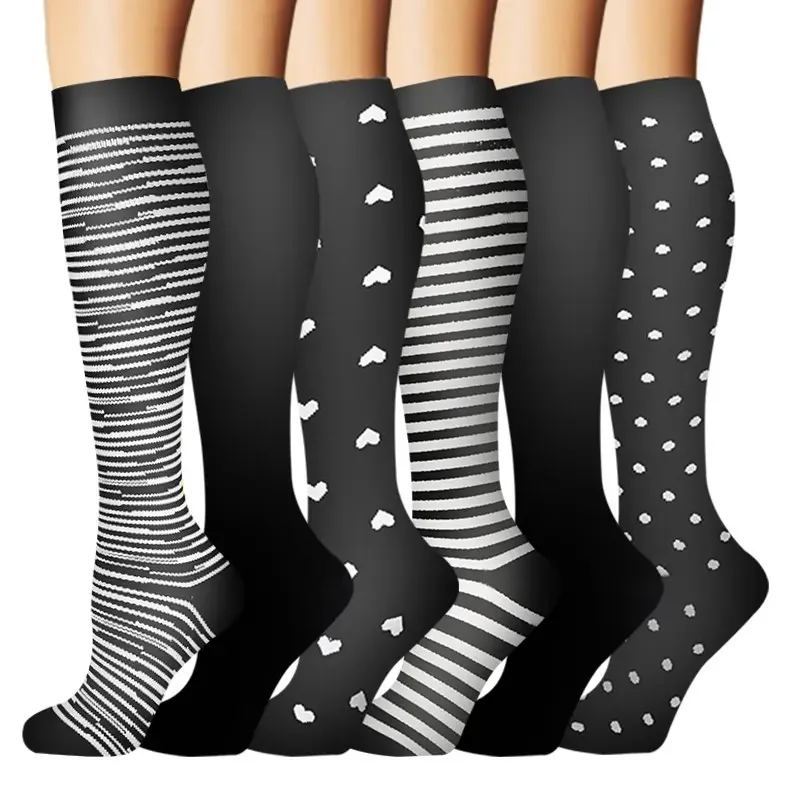 Women's 6-Pack Mid-Calf Compression Socks Bundle - Image 3