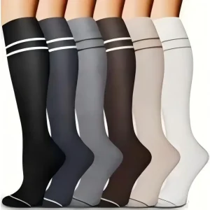 Women's 6-Pack Mid-Calf Compression Socks Bundle - Thumbnail Image 25