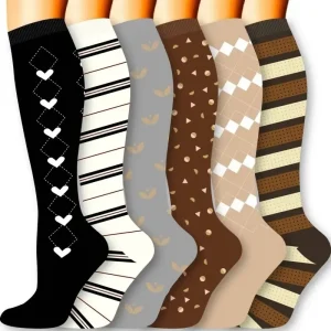 Women's 6-Pack Mid-Calf Compression Socks Bundle - Thumbnail Image 44
