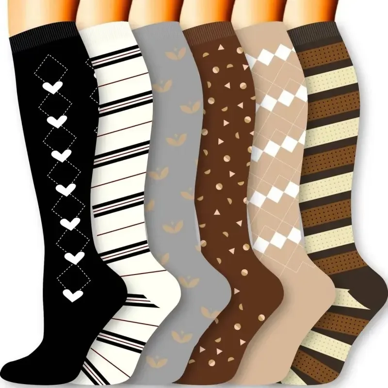 Women's 6-Pack Mid-Calf Compression Socks Bundle - Image 44