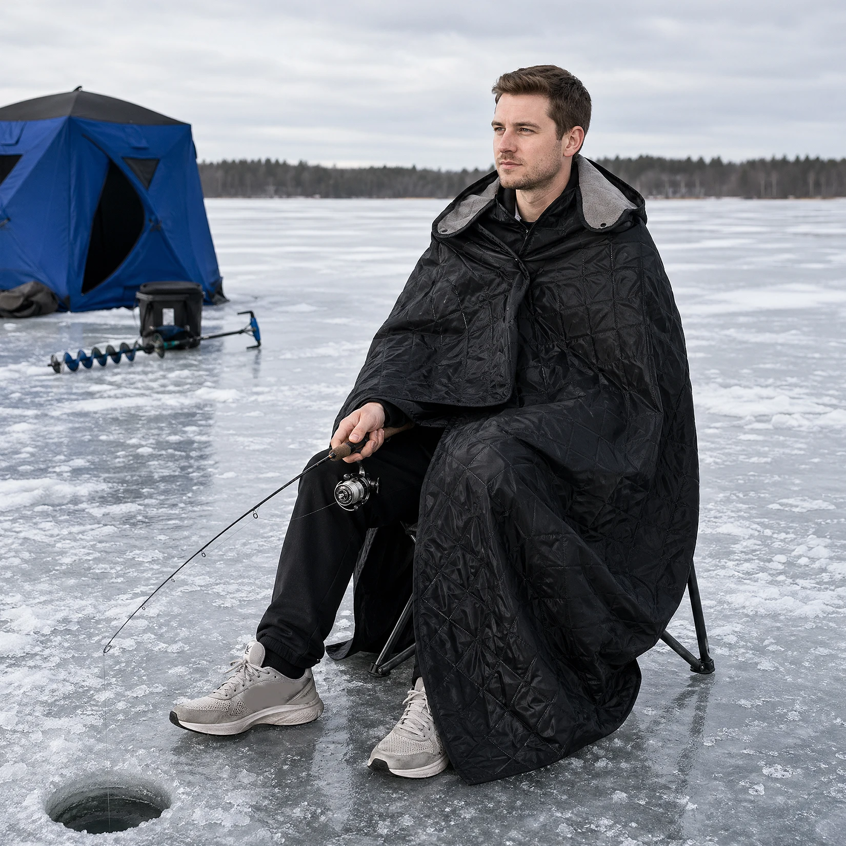 Hooded Camping Blanket, 78.74"×55.12" - Image 4