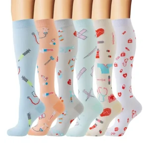 Women's 6-Pack Mid-Calf Compression Socks Bundle - Thumbnail Image 37