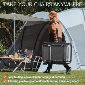 Portable Recliner Camping Patio Outdoor - Thumbnail Image 6