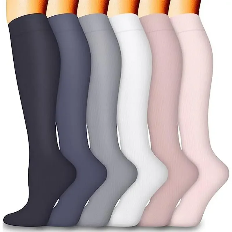 Women's 6-Pack Mid-Calf Compression Socks Bundle - Image 4
