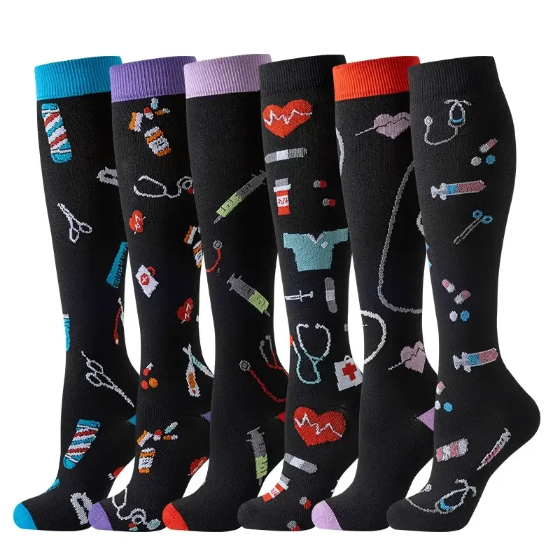 Women's 6-Pack Mid-Calf Compression Socks Bundle - Image 57