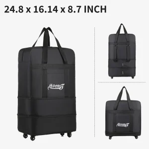 Expandable Rolling Duffel Bag Suitcases - Thumbnail Image 11