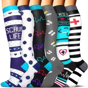 Women's 6-Pack Mid-Calf Compression Socks Bundle - Thumbnail Image 49