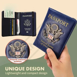 (PU Leather) Passport Holder Wallet - RFID-