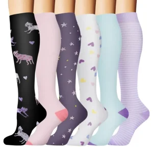 Women's 6-Pack Mid-Calf Compression Socks Bundle - Thumbnail Image 12