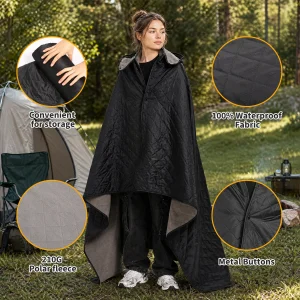 Hooded Camping Blanket, 78.74"×55.12" - Thumbnail Image 6