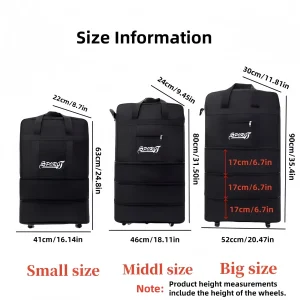 Expandable Rolling Duffel Bag Suitcases - Thumbnail Image 2