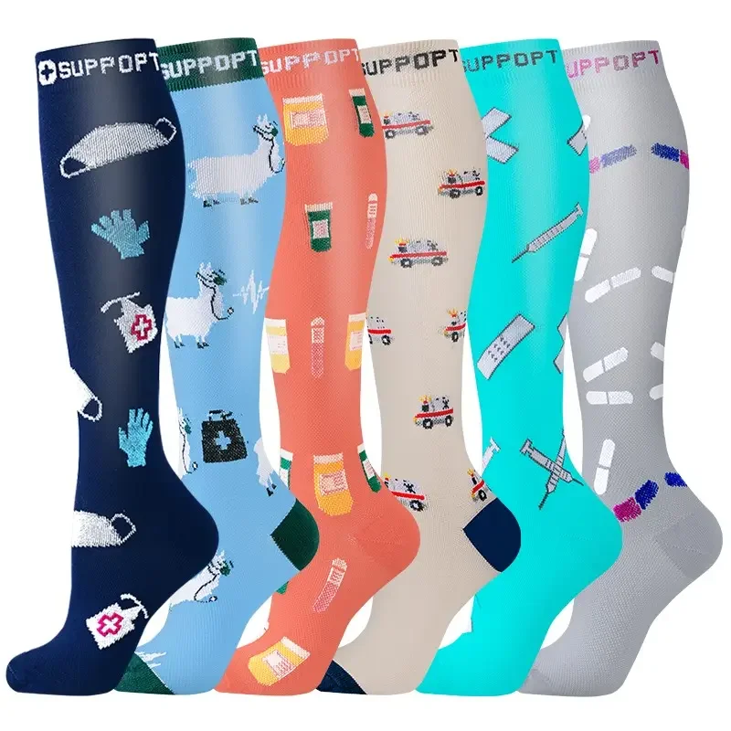 Women's 6-Pack Mid-Calf Compression Socks Bundle - Image 15