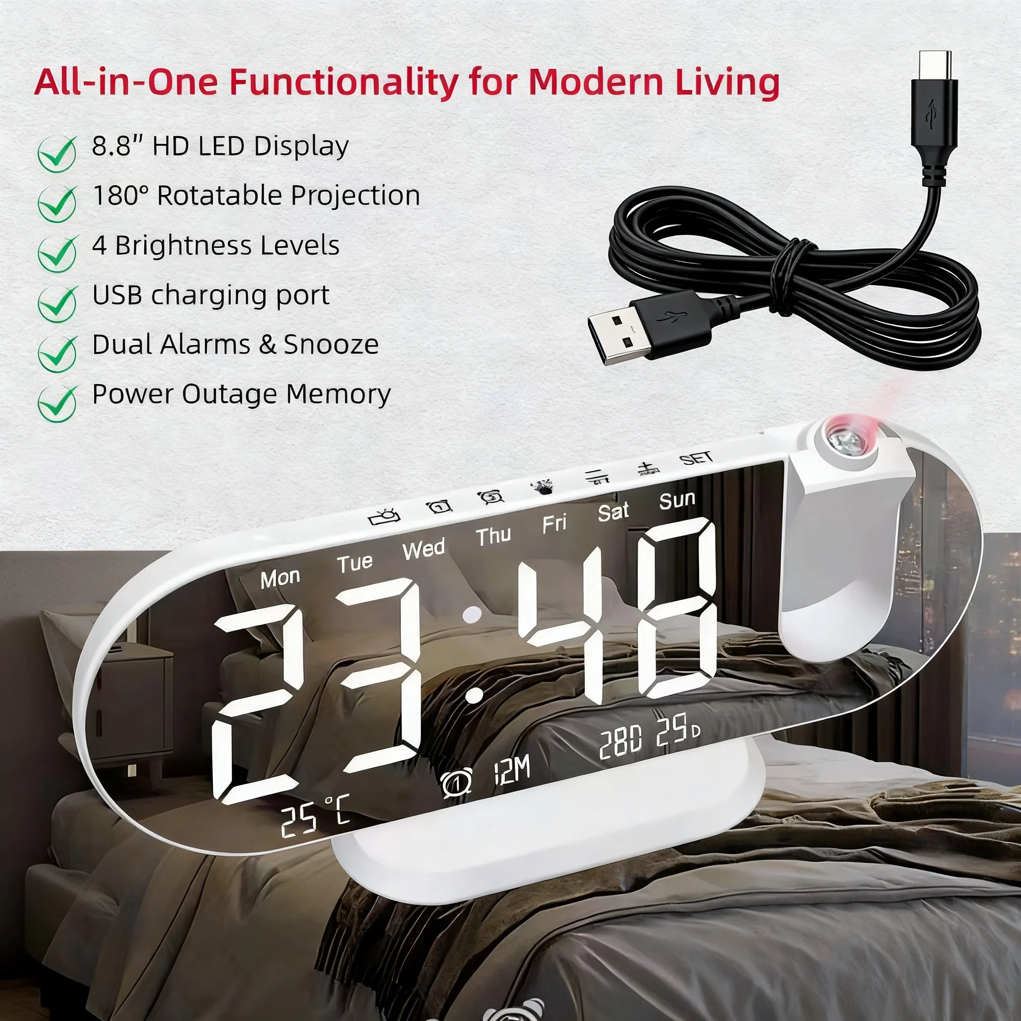 Projection Alarm Clock - Image 7